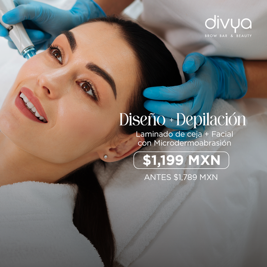 Diseño + Depilación de Ceja + Sesión de Microdermoabrasión + Laminado