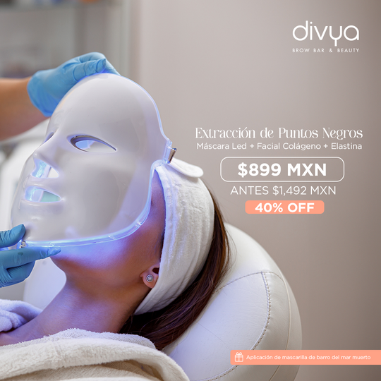 Sesión de Extracción de Puntos Negros + Aplicación de Máscara Led + Facial de colágeno + Elastina