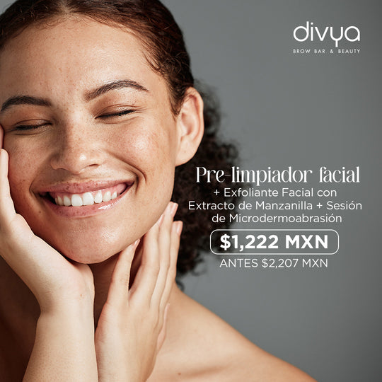 Exfoliante facial con extracto de Manzanilla + Pre-limpiador + Sesión de Microdermoabrasión