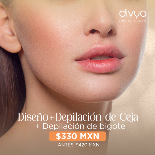 Diseño + Depilación de Ceja + Depilación de Bigote