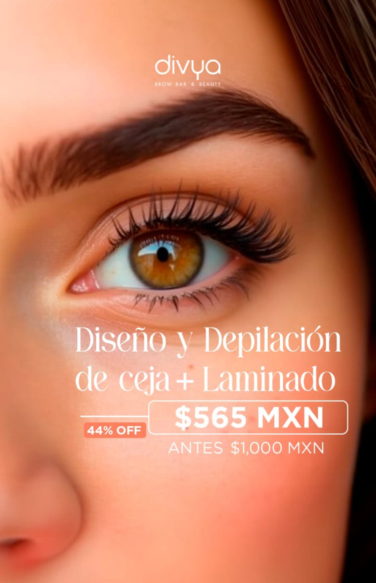 Diseño y Depilación con hilo de Ceja + Laminado