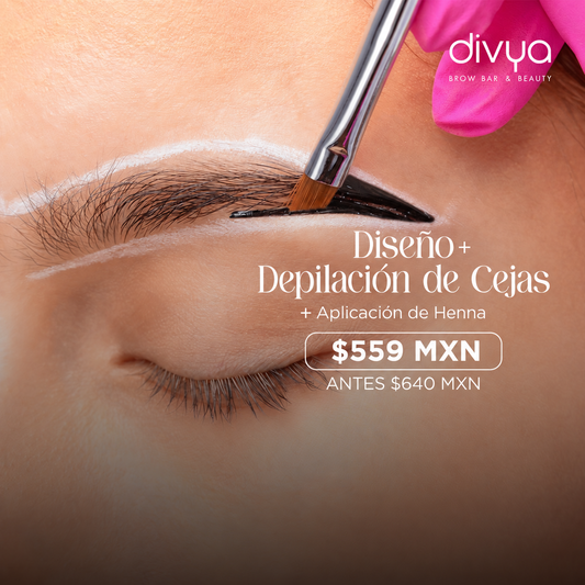 Diseño + Depilación de Ceja + Aplicación de Henna