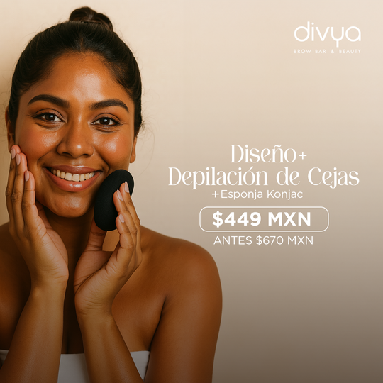Diseño + Depilación de Ceja + Esponja Konjac