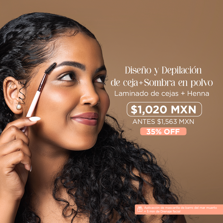 Diseño + Depilación de Ceja + Aplicación de Henna + Laminado + Sombra en Polvo