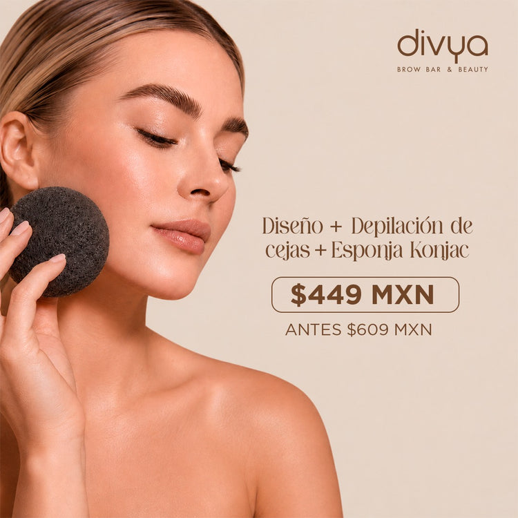 Diseño + Depilación de ceja + Esponja Konjac