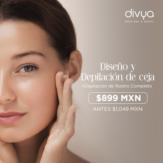 Depilación de Rostro Completo + Diseño y Depilación de Ceja