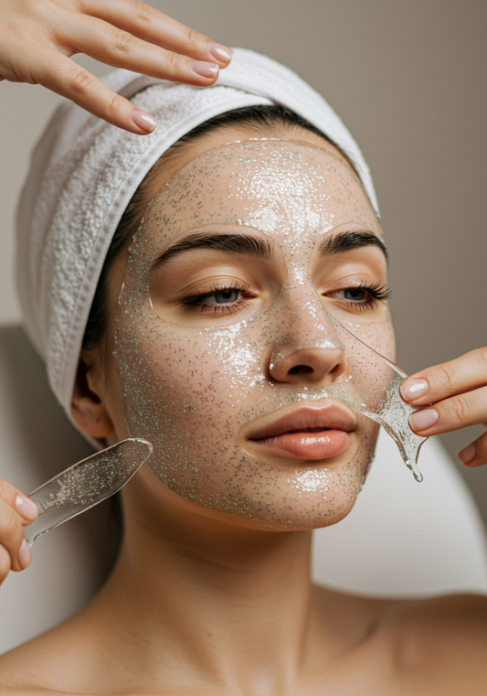 Aplicación Mascarilla con Concha Nácar (Peel Off)